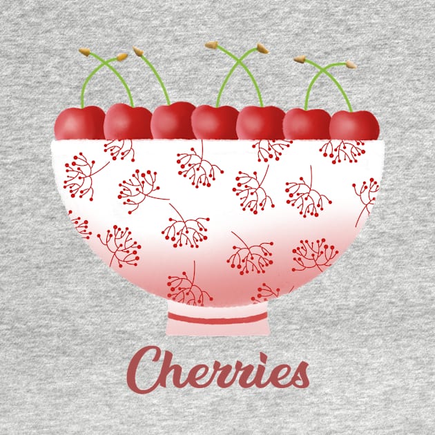 Bowl of Cherries by MarcyBrennanArt